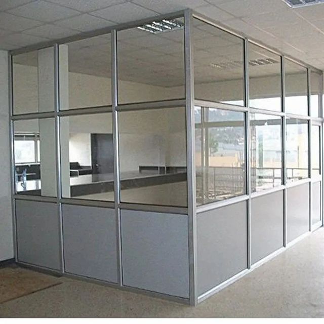 Aluminium Office Partition Work for Cabins Open Style Hinged Material Aluminium Service Mode Offline Service Duration 5 - Image 1