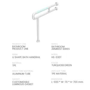 ABS Encased Grab Bar with Elastic TPE Layer & Internal Rib Structure - Image 2