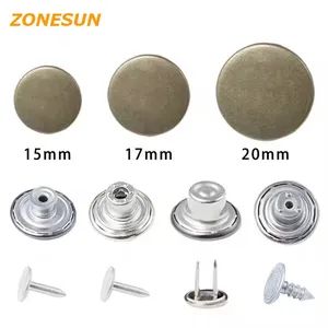 Classic Denim Buttons Shank Button Metal Button Element OL Stock Stock Style Simple Origin China Trademark zonesun HS Code 9606220000 - Image 1