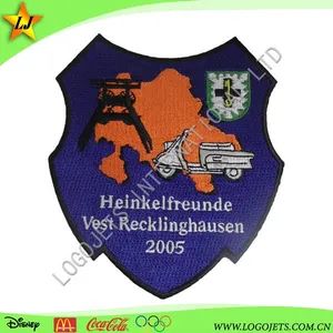 Embroidery Patch Style Sew-on Origin China Trademark OEM HS Code 58071000 Model NO. LJ-E0001 Technics Embroidered Border Merrow - Image 2