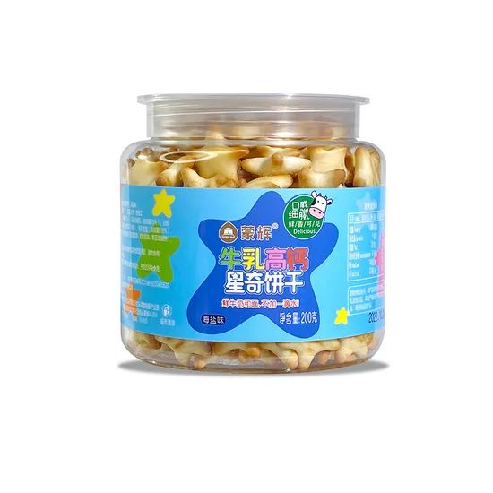 Fresh Milk Sea Salt Star Cookies Biscuits Breakfast 0% Water Shape Star Origin China Flavor Sea Salt Feature Low-fat HS Code 1905310000 - Image 4
