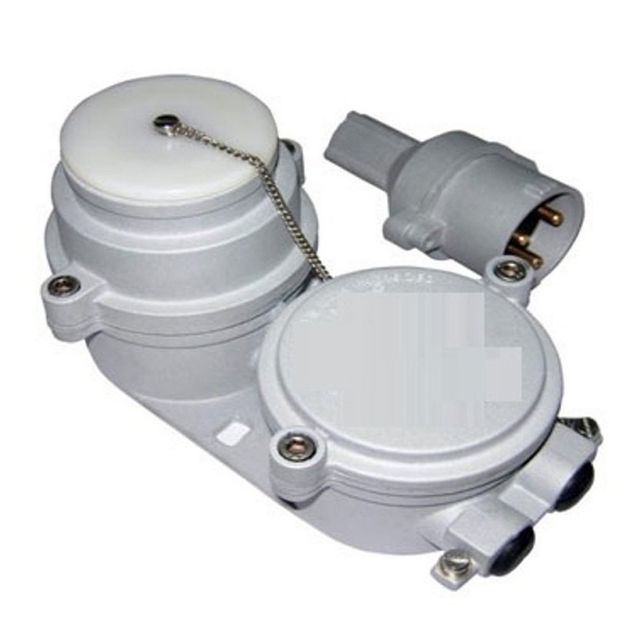 Flameproof Switch Socket Color White Material Mild Steel Pin Type 2 Pin Socket Feature Fire Retardant Socket With Shutter - Image 1
