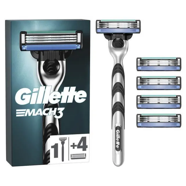 Gillette Mach3 Men's Razor Blades Glide, 12 Blade Refills For Sale - Image 5