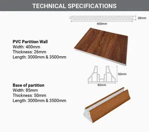Customized PVC Partition Wall Panel Waterproof Wood Plastic Composite Room Partition - Image 6