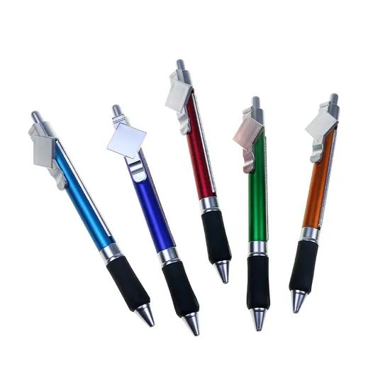 Customized Paper-Pulling Color Pattern Banner Advertising Pen with Big Clip - Image 6