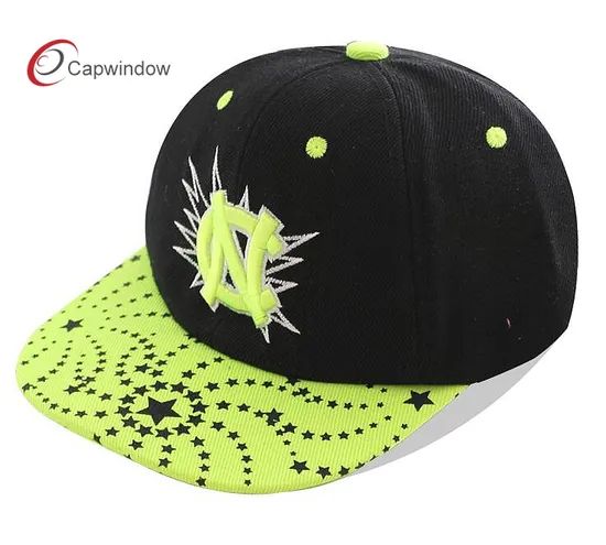 Customizable 3D Embroidery Snapback Cap with Screen Printing - Image 1
