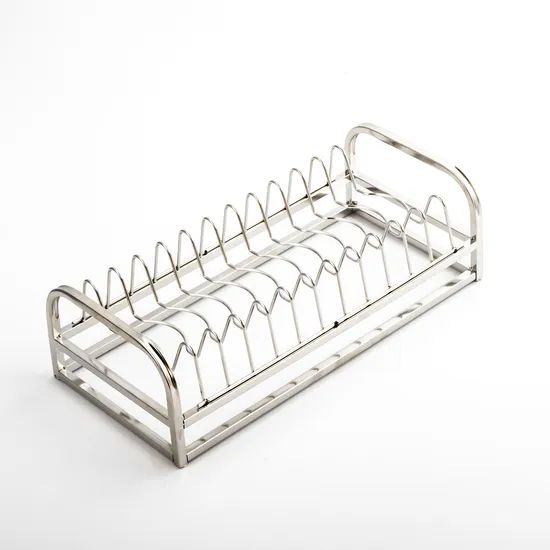 Kitchen Accessories Gray Dish Rack Stainless Steel Drainer Plates Storage Kitchen Rack - Image 6