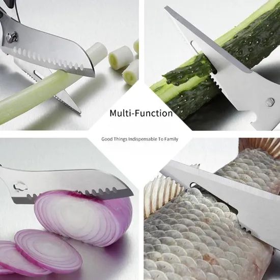 Stainless Steel Kitchen Scissors Shears Detachable Chicken Bones Scissor Vegetable Fish Chef Knife Cutter - Image 4