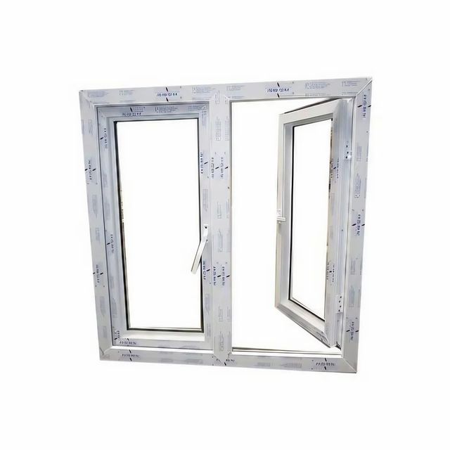 Rectangular UPVC Window Frame Color White Material UPVC Thickness 25 mm Open Style Hinged Shape Rectangular Features Water - Image 1