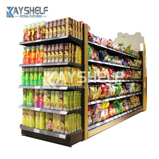 Double Side Convenience Store Fixture Display Shelf Racks Gondola Shelving - Image 5