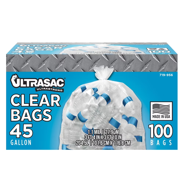 Ultrasac Contractor Trash Bags - (50 Pack/w Ties) - Heavy Duty 3 MIL Thick, 39" x 32", Shorter 33 Gallon Black Version - - Image 4