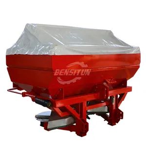 Tractor Mounted Fertilizer Spreader with Large Hopper and Dual Discs for Granular Fertilizer Spreading - Image 1