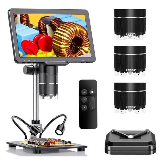 New 10.1-Inch Screen Digital Microscope Type Biological Model NO. MI008 Principle Optics Mobility Portable Magnification - Image 1