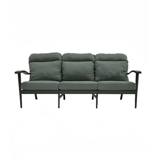 Weather Resistant Gray Outdoor Sofa for Patio Decor - Image 3