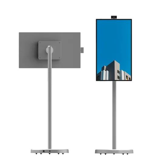 Smart 27-Inch Mobile TV Stand with Interactive Display Features - Image 4