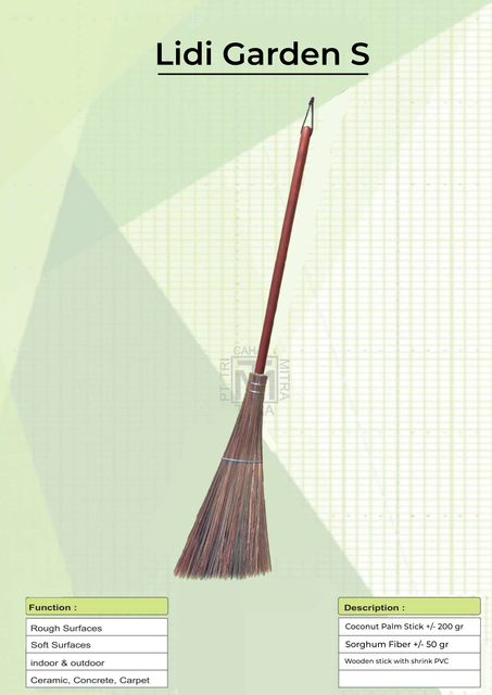 Coconut Palm Stick Broom Short Packaging Box Grade Top Grade Stick Width 17mm Stick Diameter 22mm PVC Shrink Type Shrink - Image 2