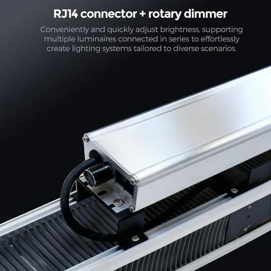 High Efficiency 600W 301b LED Plant Grow Light, Linear Design, 2.8 μMol/J, Rj14 Control, IP65 for Commercial Horticulture - Image 5