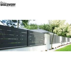 Discovery Outdoor Aluminium Garden Fencing with Horizontal Slats - Image 6