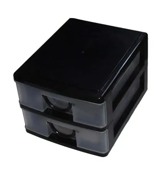Plastic Three-Layer Storage Box Desktop Divider Boxes Three Drawers Plastic Storage - Image 4