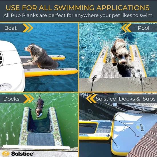 Inflatable Pup Plank Dog Float Floating Ramp Ladder for Pools Boats Docks Dog on Water Ladder Steps for Swimming Pets - Image 5