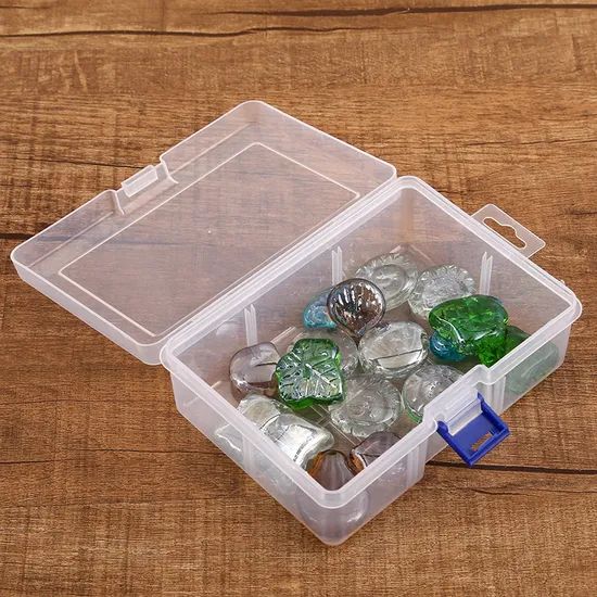 Clear Plastic Jewelry Box Organizer Storage Container - Image 3