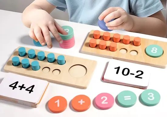 Wooden Math Montessori Multi Function Children Educational Learning Toys - Image 4