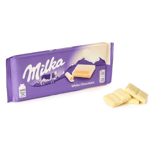 Milka White Chocolate Bar 100g - Perfect for White Chocolate Lovers - Image 2