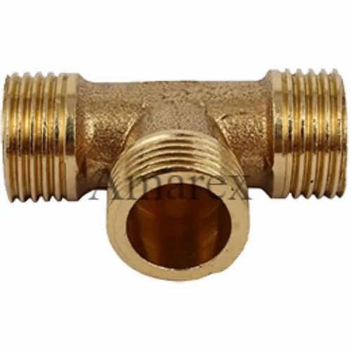 Brass T Connectors Material Brass Connection Angle 90° Fitting Type T Shaped Outlet Configuration 2 Outlets Country of Origin Made in - Image 1