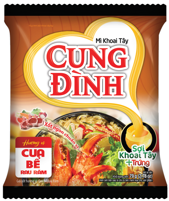 Instant noodle soup (Hot & sour shrimp, crab with laksa, Stew chicken, Stew beef flavors) - Image 3