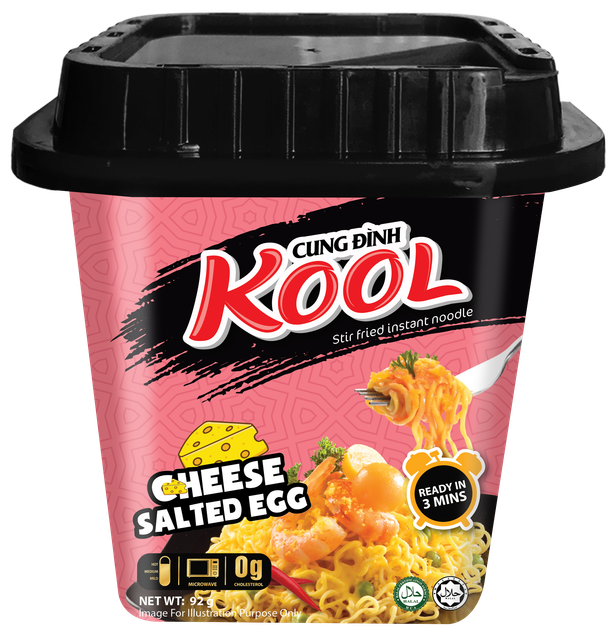 Stir-fry instant noodle Crab Salted Egg flavor Shelf Life 12 months Taste authentic Asian taste Packaging the lid has holes for draining out the water makes it easier to prepare - Image 3
