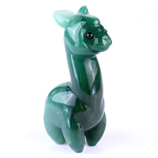 Natural Crystal Green Aventurine Alpaca Animals Stone Crafts Small Decoration Alpaca Home Decor Christmas Gifts - Image 1