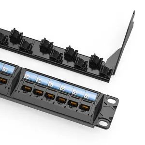 Ethernet Patch Panel UTP Cat5e 24 Port Removable Port Patch Panel with ...