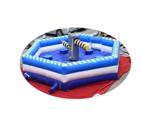 Challenge Inflatable Sport Rotation Meltdown Jumping Game Bouncer Sweeper with Rotative Machine - Image 4