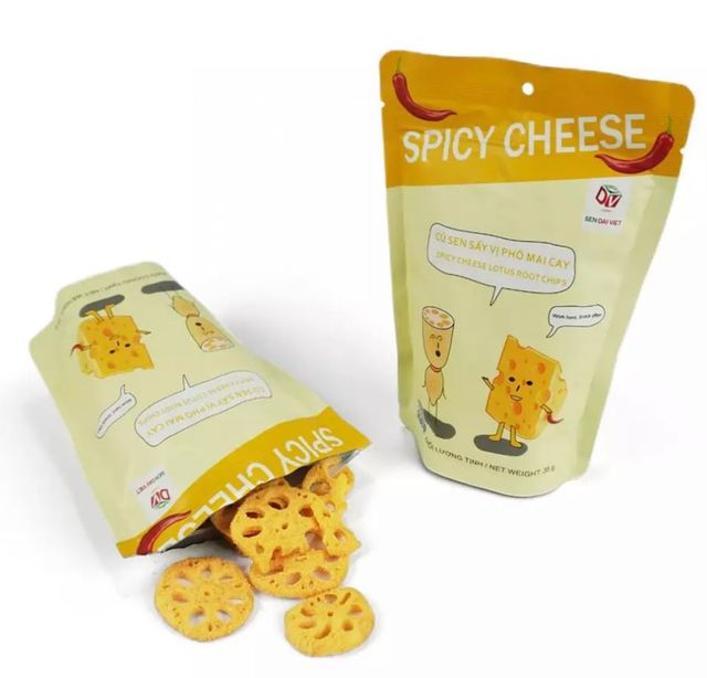 Taste Delicious Crispy ISO Certificate Carton Package Customized ODM/OEM Vietnam snacks Spicy Cheese Lotus Root - Image 3