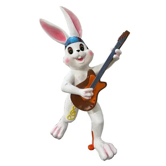 Outdoor 2m Rabbit Playing Musical Instruments Sculpture - Image 5