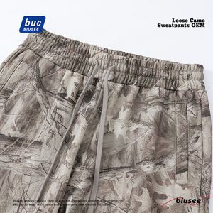 New Arrival Unique Festures Casual Baggy Straight Leg Sweatpants Custom Print Men's Fleece Camo Pants - Image 4