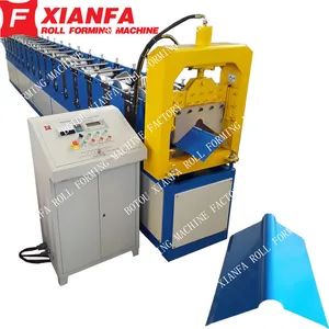Colored Steel Ridge Tile Roll Forming Machine Roof Ridge Cap Making Machine Metal Ridge Cap Machine - Image 1