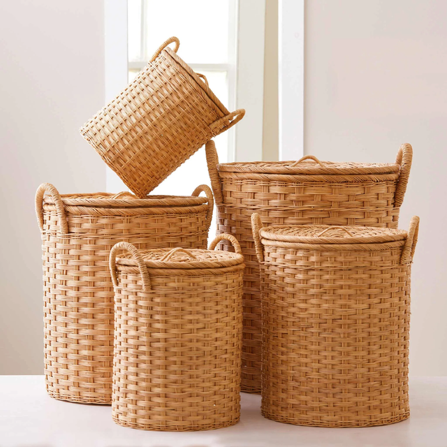 Handwoven Natural Rattan Basket - Eco-Friendly Storage & Decor from Vietnam - Image 3