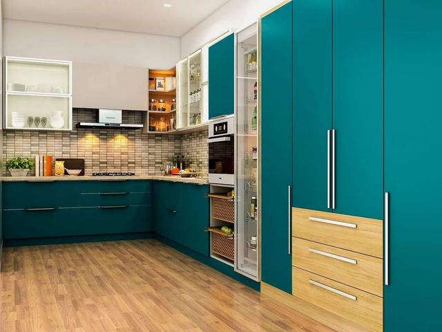 Modular Kitchen Interior Designing Service Surface Finish Sleek Material Quality Durable Aesthetic Style Modern & - Image 2