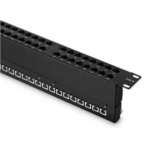 Kexint 24-Port Cable Management Bar Included CAT6 Coupler Patch Panel ...