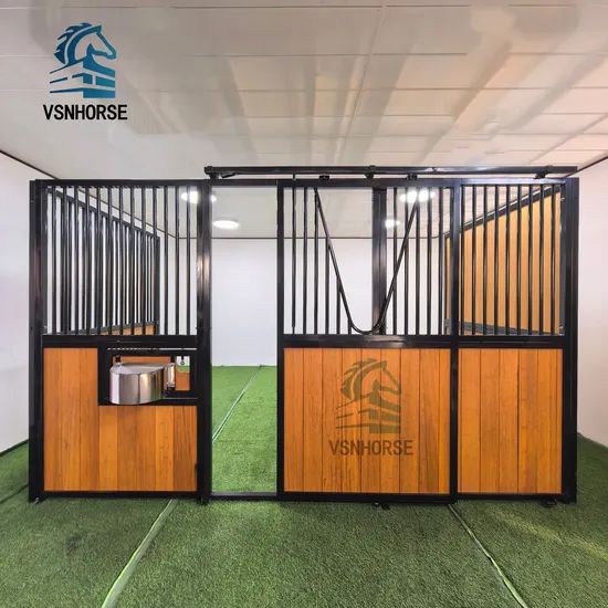 Luxury Customized Bamboo Wood Horse Stable Equipment Horse Stall Front Panels Box Stable - Image 1