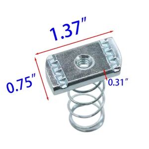 Premium 1 4 20 Spring Channel Nuts for Strut Channel Systems - Image 2