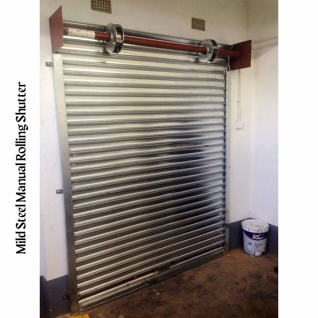 Manual Rolling Shutter Usage Shop Material Mild Steel Type Rolling Shutter Automation Grade Manual Surface Treatment Anodized - Image 1