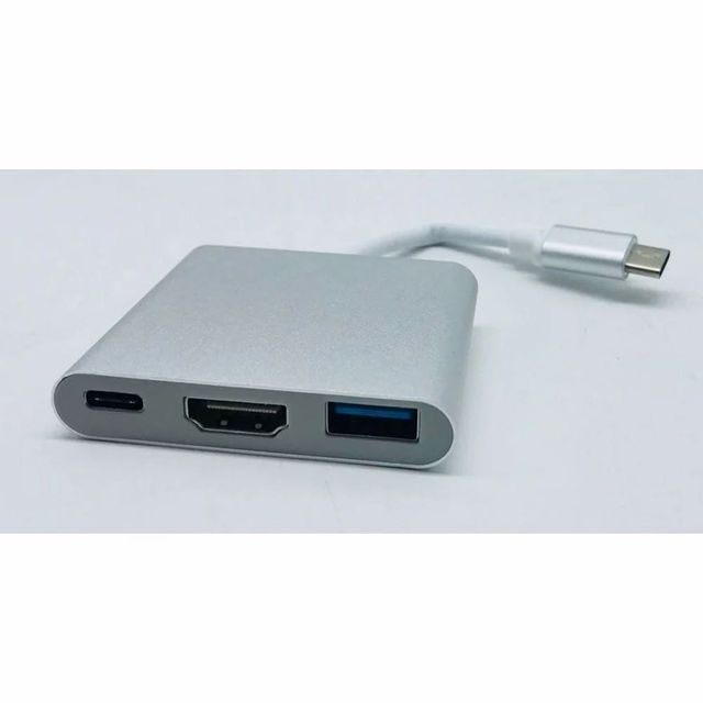 USB C To HDMI Multiport Adapter Length Cable 0.13 m Number of Ports 3 Ports Connector/Type Male To Female Resolution 4096 x 2160 - Image 1