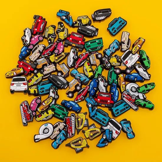 Wholesale New Arrival Custom PVC Trucks Shoe Decorations Thick 3mm Origin Fujian Model NO. HYB Weight 2g/Piece Custom Style - Image 2