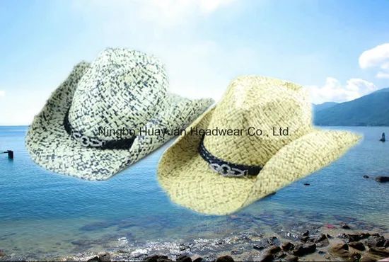 100% Paper Cowboy Hat Style Cowboy Size 56-60cm Gender Unisex Origin Ningbo Season Summer Brim With Brim Color Mix Color - Image 1