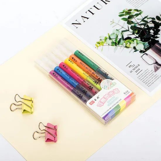 Chisel Tip Double Head Smooth Writing Erasable Highlighter Marker Pen - Image 1
