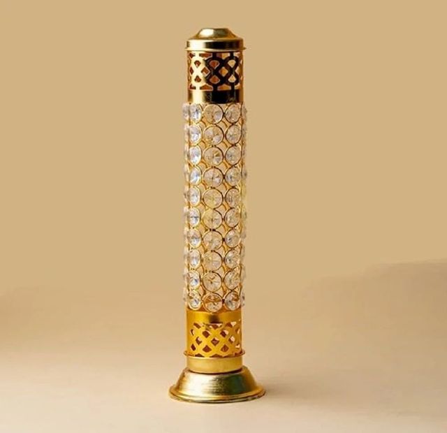 Brass Incense Holder, For Puja Size 7inch Color Golden Weight 200gm Material Brass Finish Polished Usage/Application - Image 2