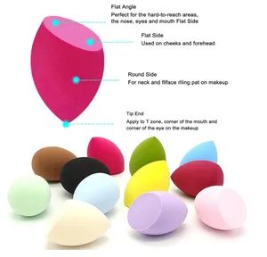 Blender Sponges Makeup Sponge Set Multi-Colored with 1 Mini Makeup Sponge - Image 4