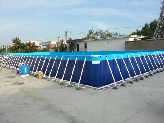 PVC Above Ground Inflatable Swimming Pool Size Big MOQ 1set Color Blue Material Pvc Origin China Trademark YJTC HS Code - Image 2